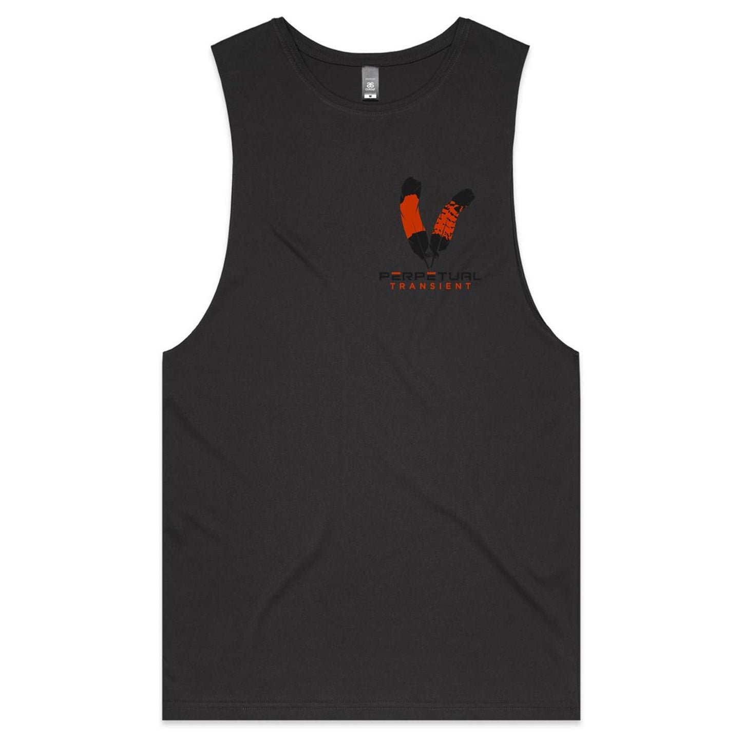 Mens Tank Top Tee - logo on front