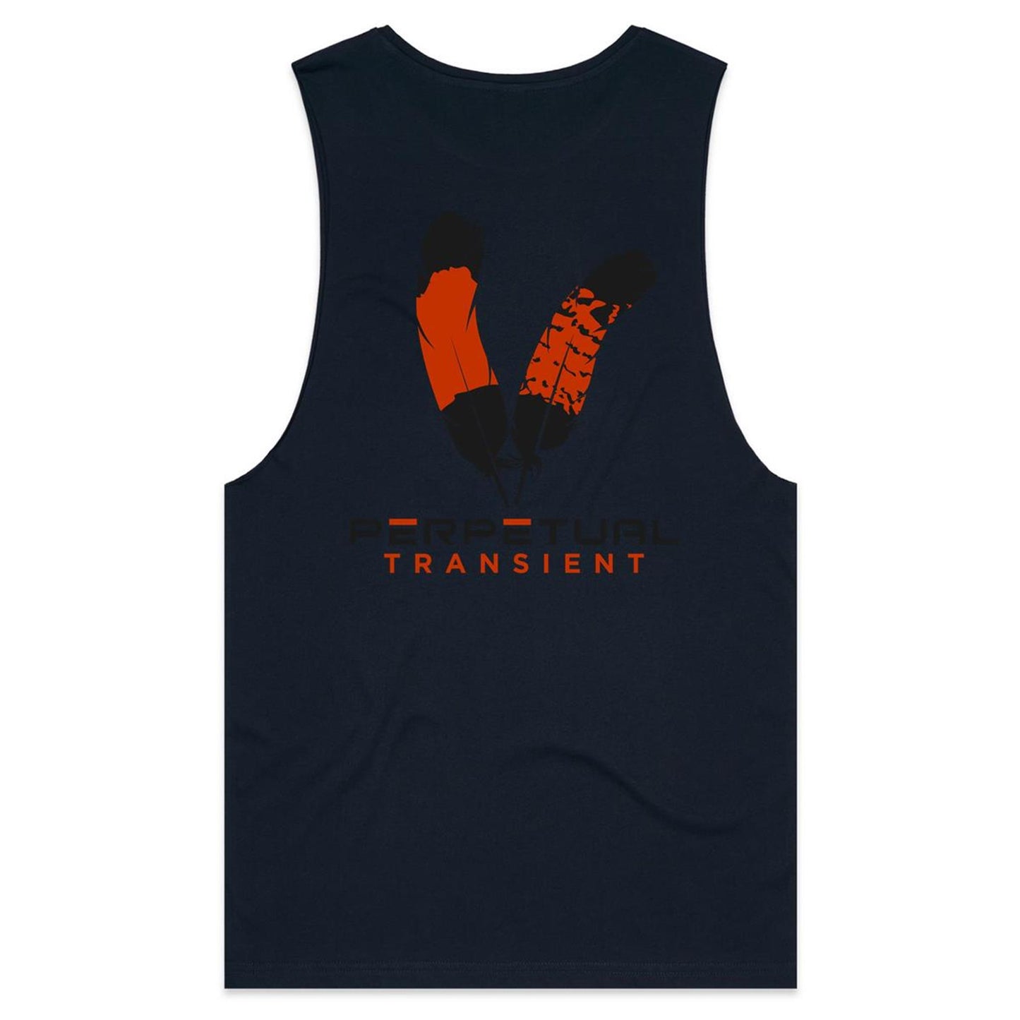 Mens Tank Top Tee - large logo rear