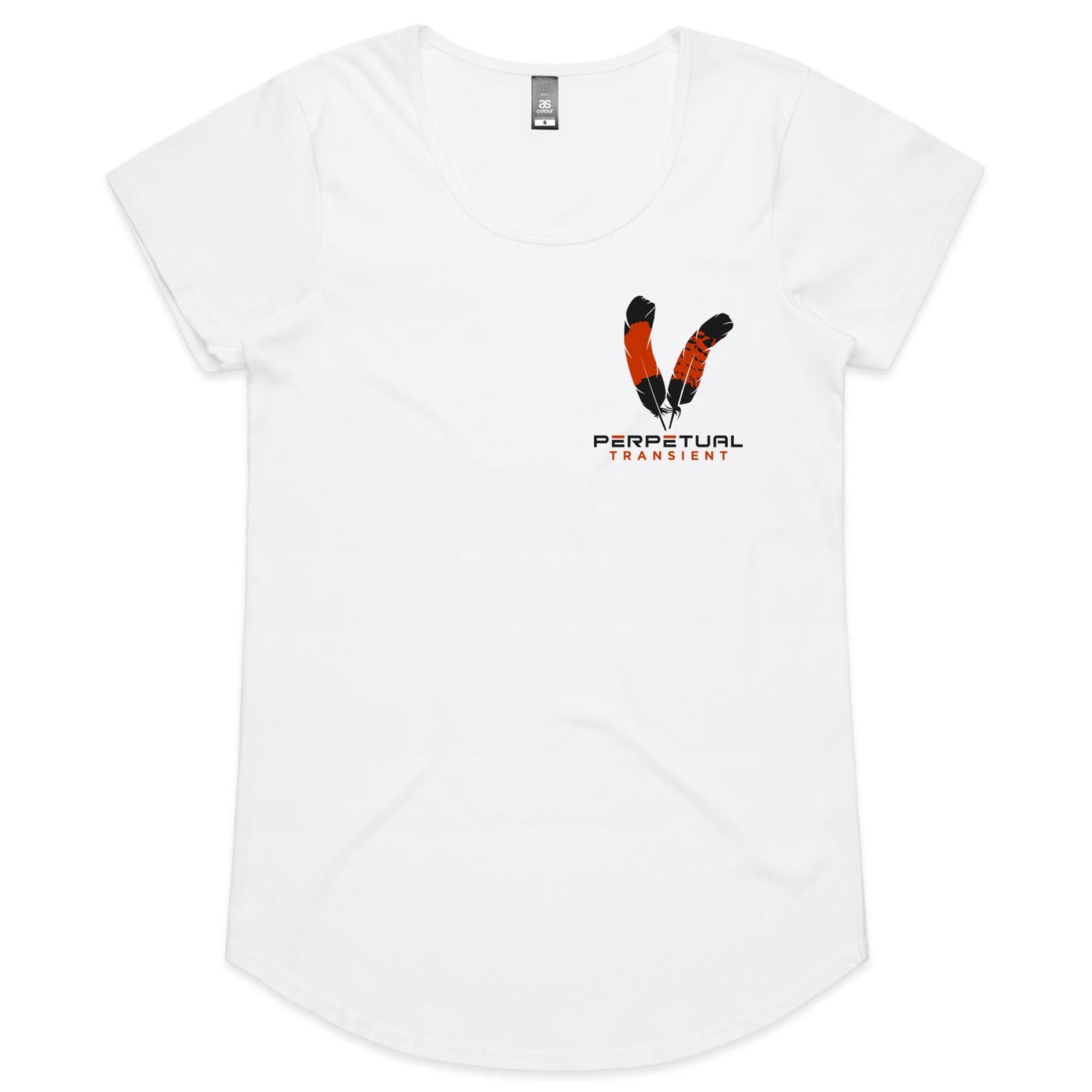 Womens Scoop Neck T-Shirt - logo on front