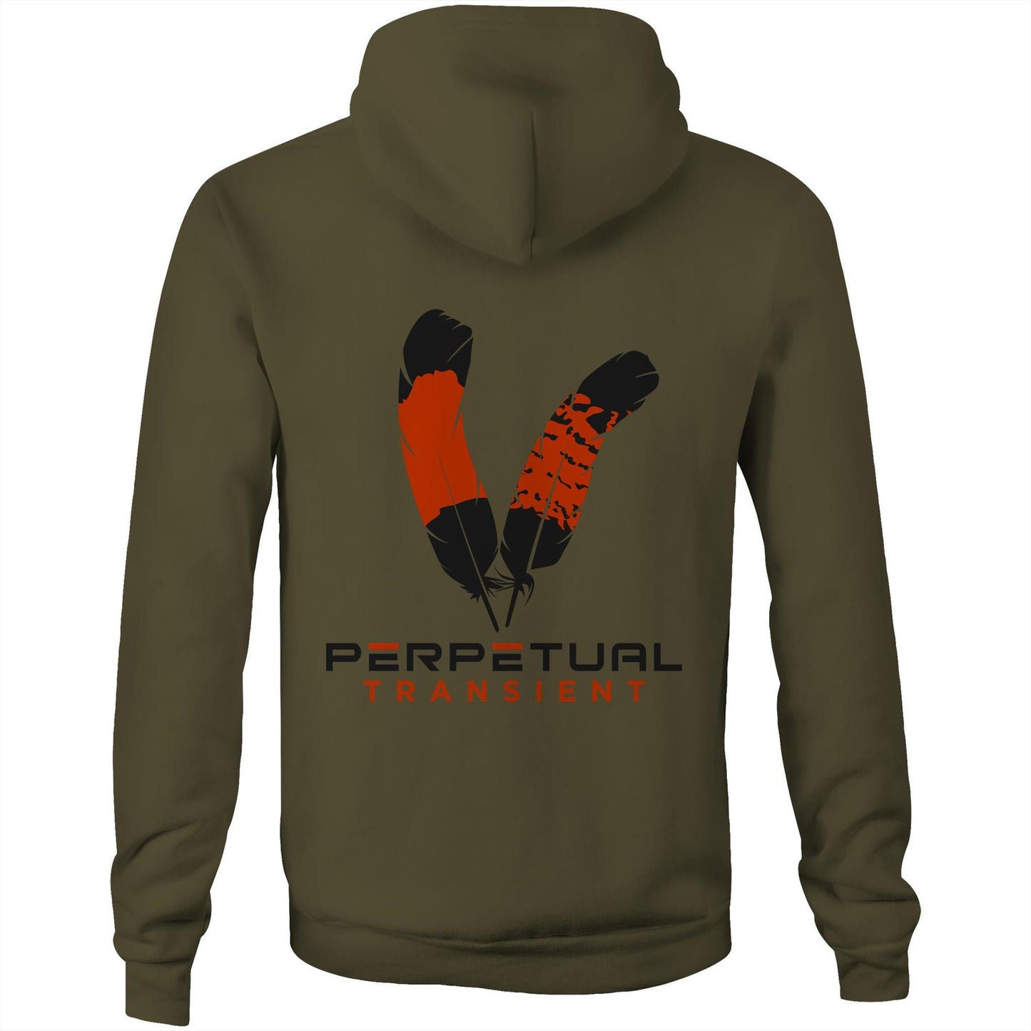 Pocket Hoodie Sweatshirt - logo front and rear